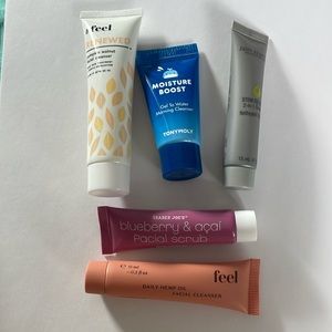 Bundle of (5) travel size facial cleansers
